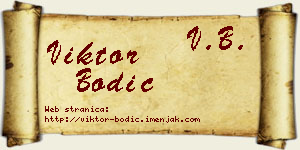 Viktor Bodić vizit kartica